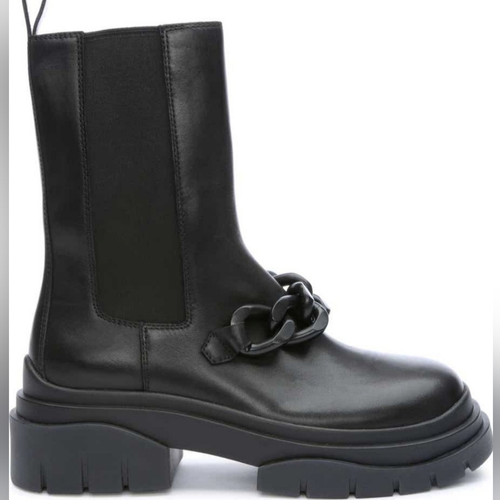 Ash Squall Chain Chelsea Boot Black Womens NIB Size 9 - Picture 13 of 14